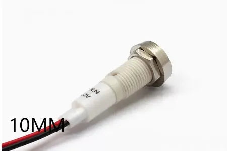 10mm stainless steel edge indicator light in multiple colours: white, yellow, red, green, blue.