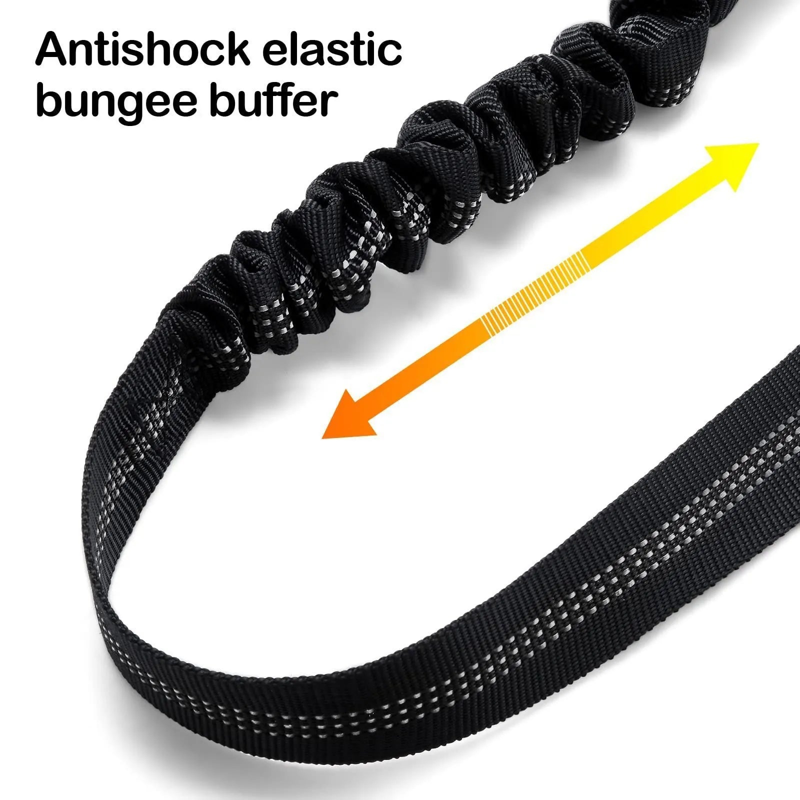 Nylon tow rope dog leash with metal buckle in multiple colour options including Army Green, black and pink