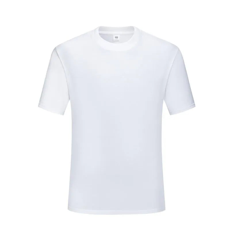 Round neck cotton t-shirt in slim fit with short sleeves available in black and white solid colours