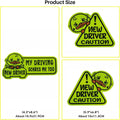 Set of three reflective magnetic stickers with animal designs for car decoration