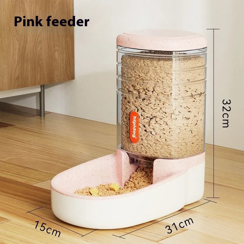 Automatic pet drinker or feeder with 3.8 litre capacity in choice of four colours