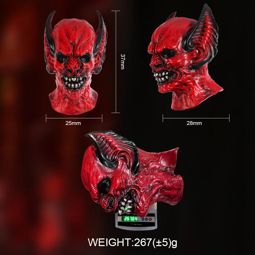 Red bat horror costume party hood mask for Halloween and festival dress up events