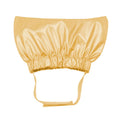 Pet shower cap for dogs and cats in gold colour with adjustable ear protection