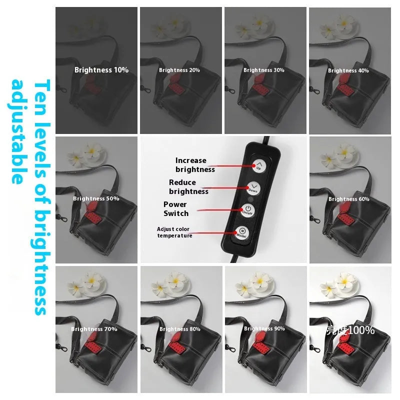 50cm studio light box with metal frame and folding light board for product photography