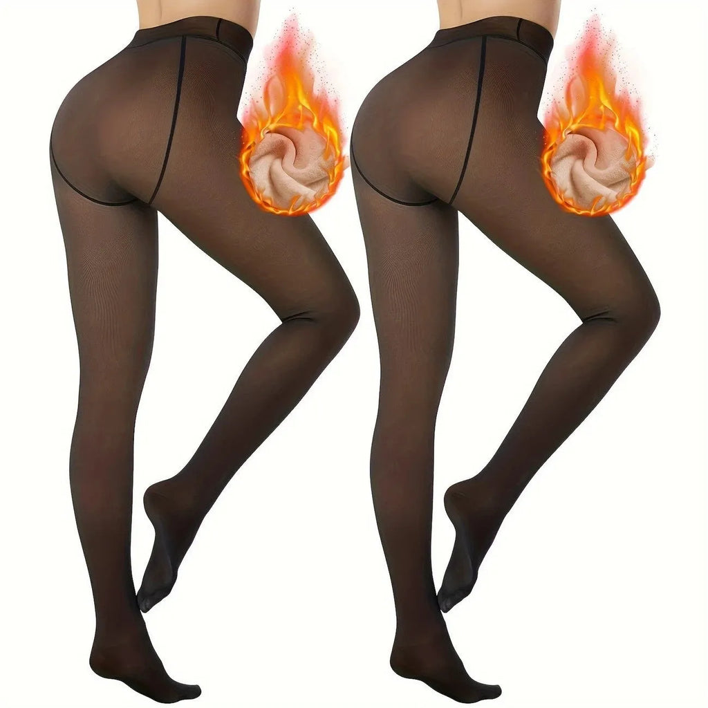 Anti-snagging keep warm leggings in black felt and silver silk styles with wool lining.