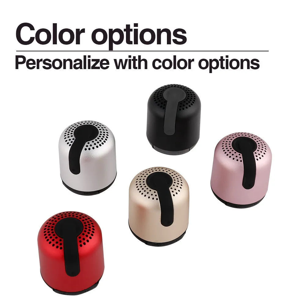 Hieha XQ11 mini portable Bluetooth speaker in cylinder design showing colour options