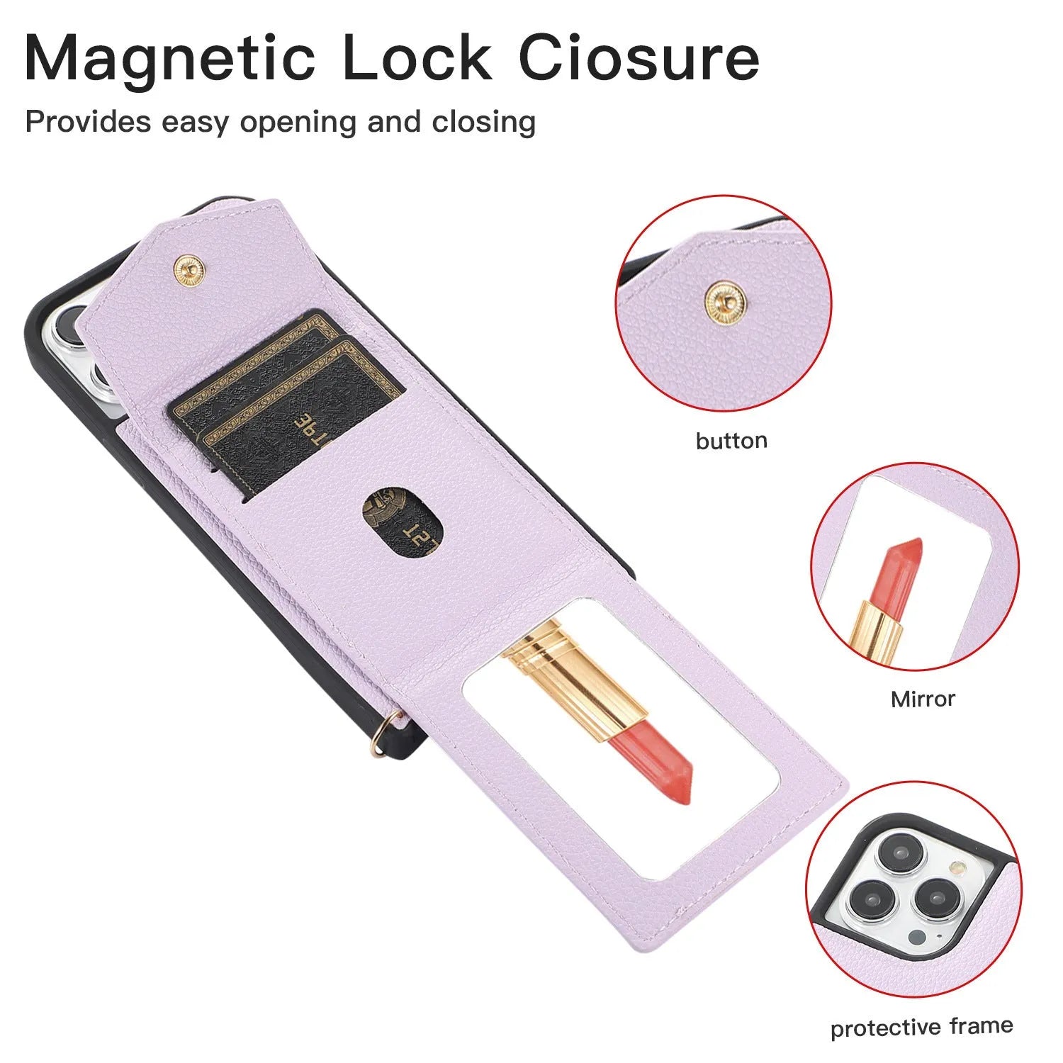 Inclined straddle fishtail plug-in TPU leather iPhone case in solid colour on a phone