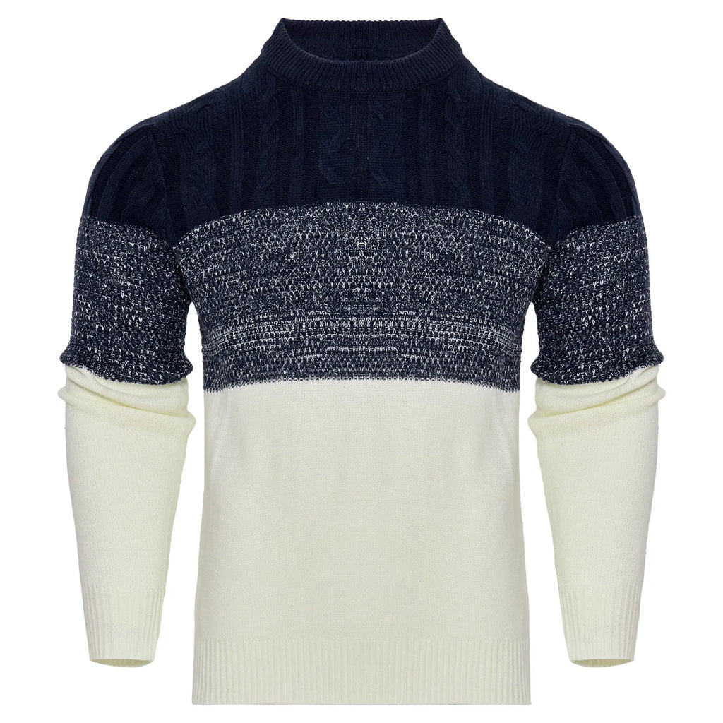 Men's knitted pullover sweater in long sleeve design for autumn and winter wear