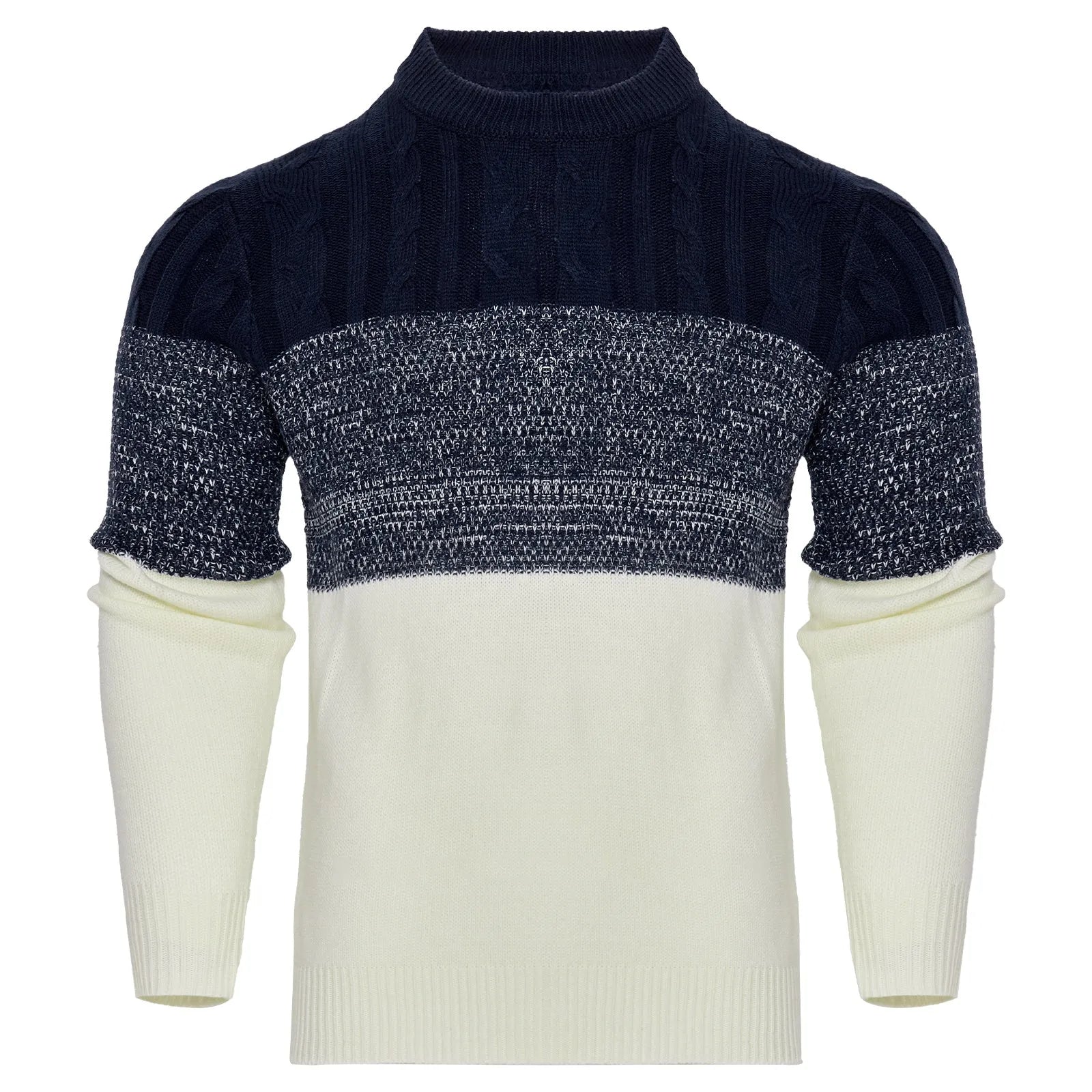 Men's knitted pullover sweater in long sleeve design for autumn and winter wear