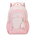 Lightweight travel backpack with curved shoulder straps in cherry blossom pink colour