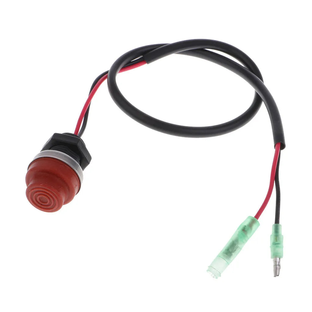 YAMAHA model hardware plastic motorboat engine stop switch with attached rope.