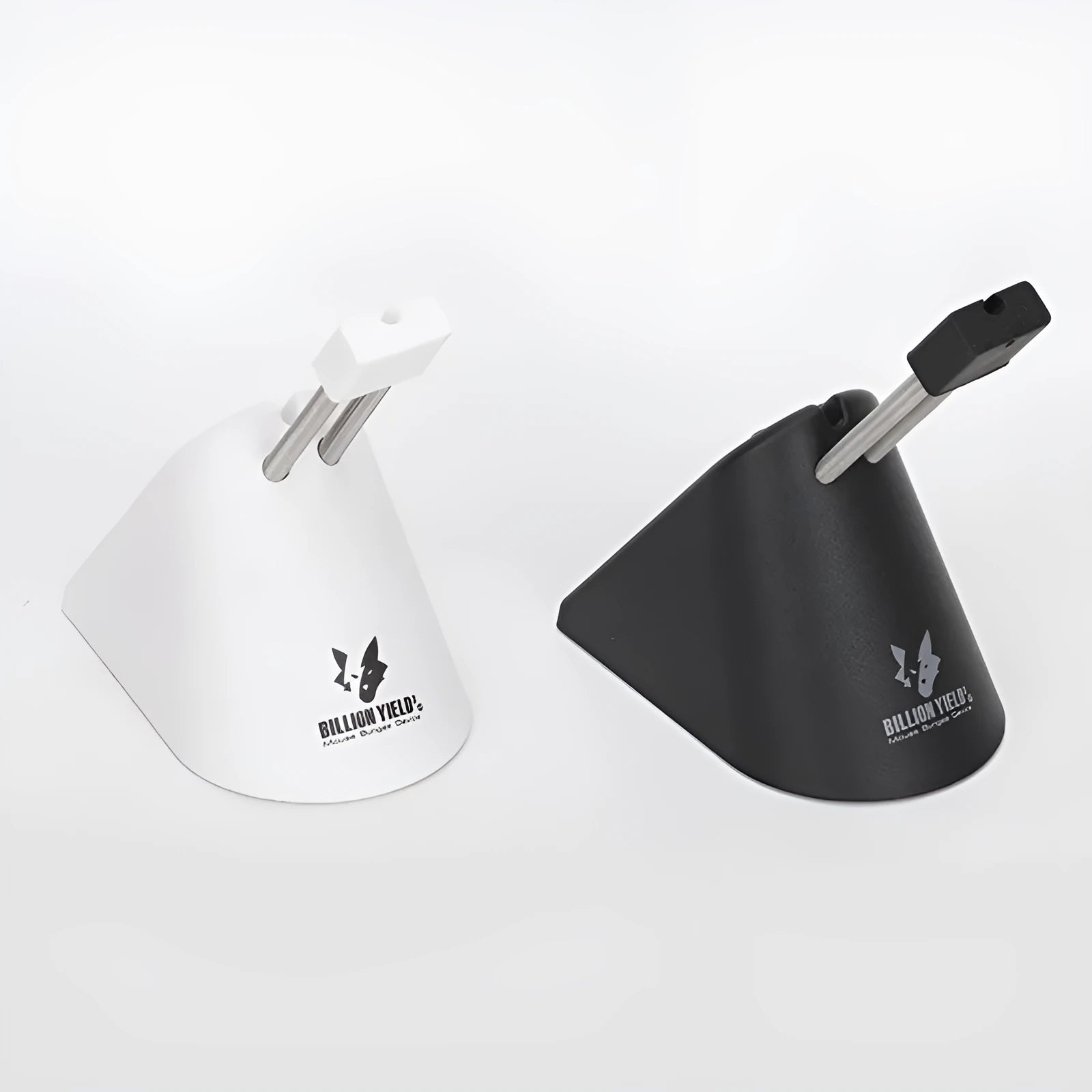 Black and white ABS plastic mouse cable holder for gaming desk organisation
