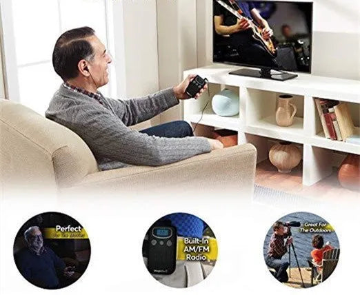 Digital display personal hearing amplifier with brilliant colour ABS plastic construction
