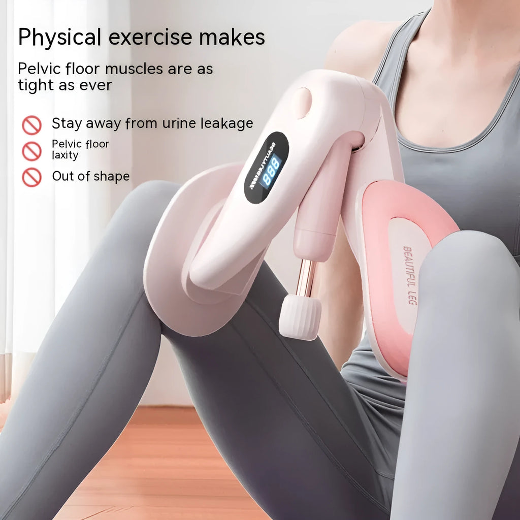 Pelvic floor muscle training device with digital counter in gray colour