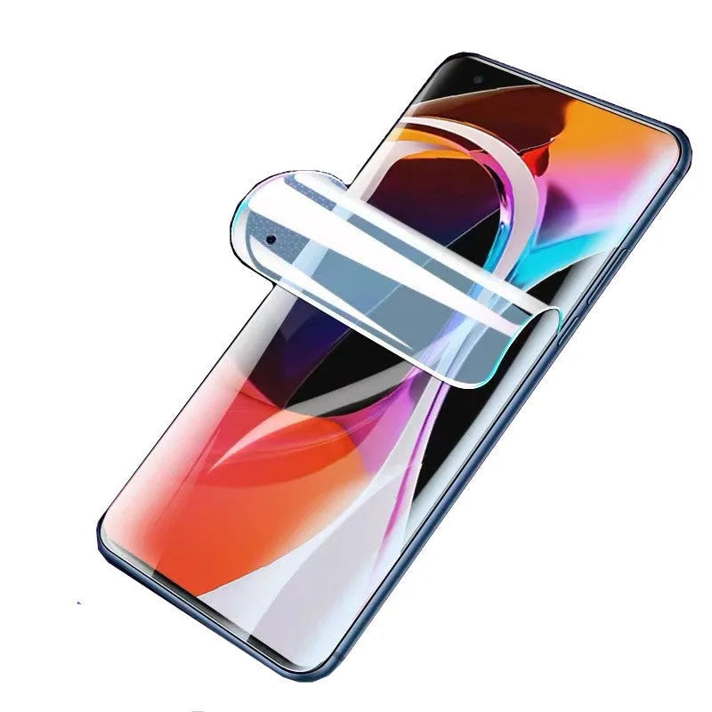 Liquid Nano TPU screen protector for Samsung Galaxy phones showing HD, frosted, and blue light variants