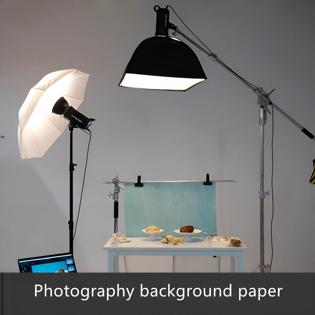Double-sided photography background paper with marble and cement finishes, available in various styles and sizes