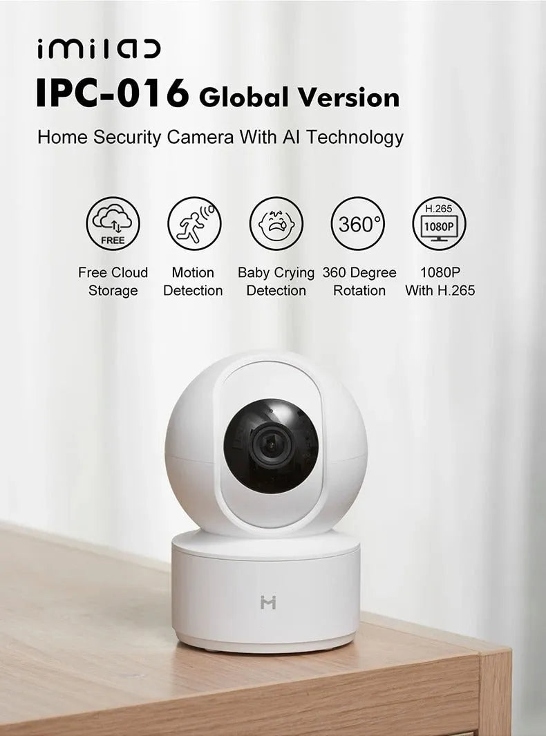 White Xiaobai Smart Camera showing front lens and compact rectangular housing