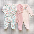Baby crawling suit onesie in 100% cotton with soft treatment, animal pattern, single-breasted front, suitable for 1-3 year olds