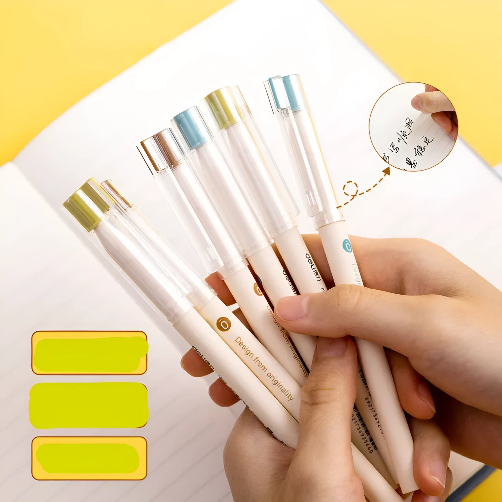 Box of 12 Deli A540 black gel pens with 0.38mm fine needle tube points