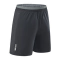 Men's loose grey Ice Silk cropped running pants on a plain background.