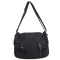 Men's retro canvas crossbody bag in khaki, casual postman style with adjustable strap