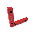 Aluminium alloy right angle woodworking positioning block for jigsaw clamping.