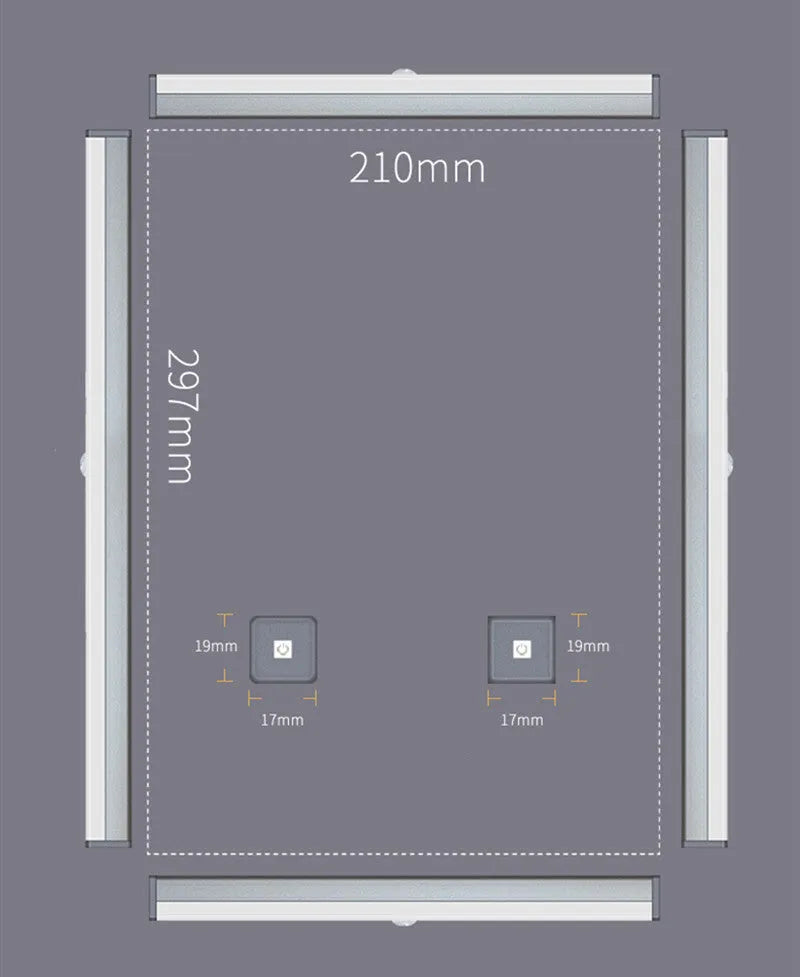 LED human body induction magnetic closet light with aluminium shell and magnetic mounting back