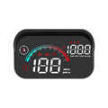 Black universal car head-up display GPS projector showing speed and compass data projection