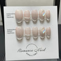 Women's simple short blush manicure armour set in 14-short ladder A colour with XS S M L size options.