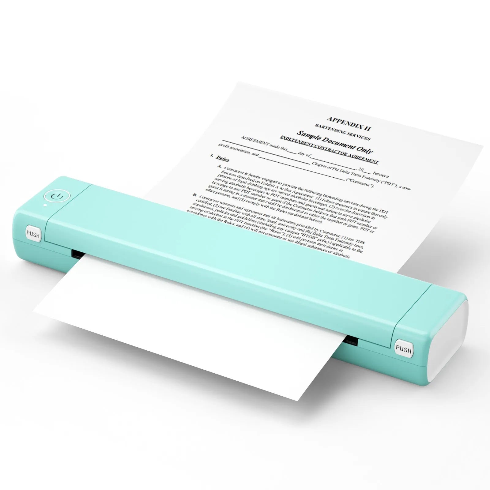 Phomemo M08F A4 portable thermal printer in silver black colour with Bluetooth wireless connectivity