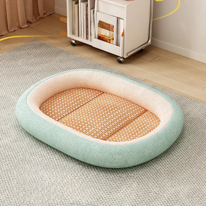 Detachable pet dog bed with removable cover in assorted colours and sizes