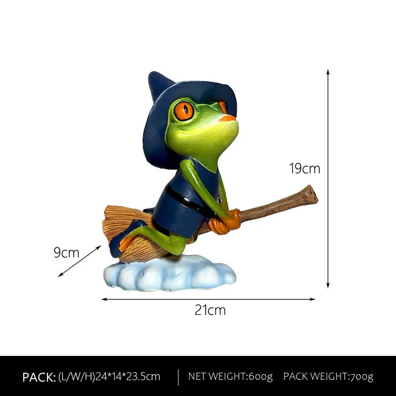 European style magic yoga frog decoration in RDW123 colour, a plastic and resin micro landscape ornament.