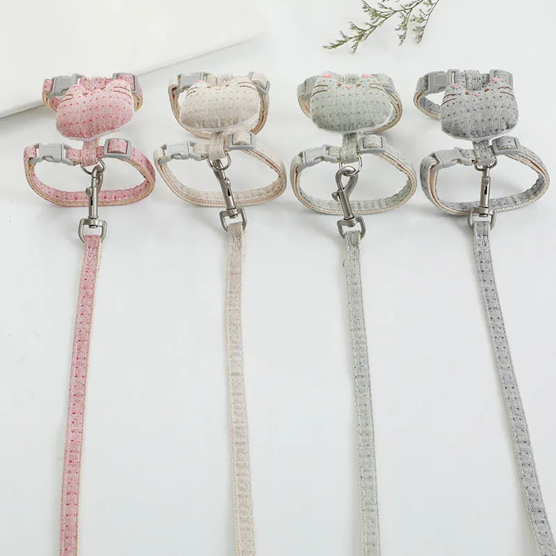 T-shaped cloth cat pulling rope drawstring toy in four colour options for cats up to 8kg