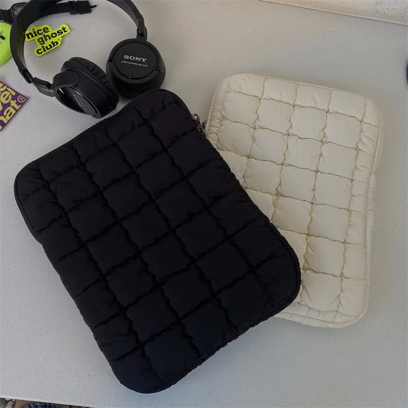 Large capacity nylon laptop bag in black or white for 11, 13-14, or 15-15.6 inch computers