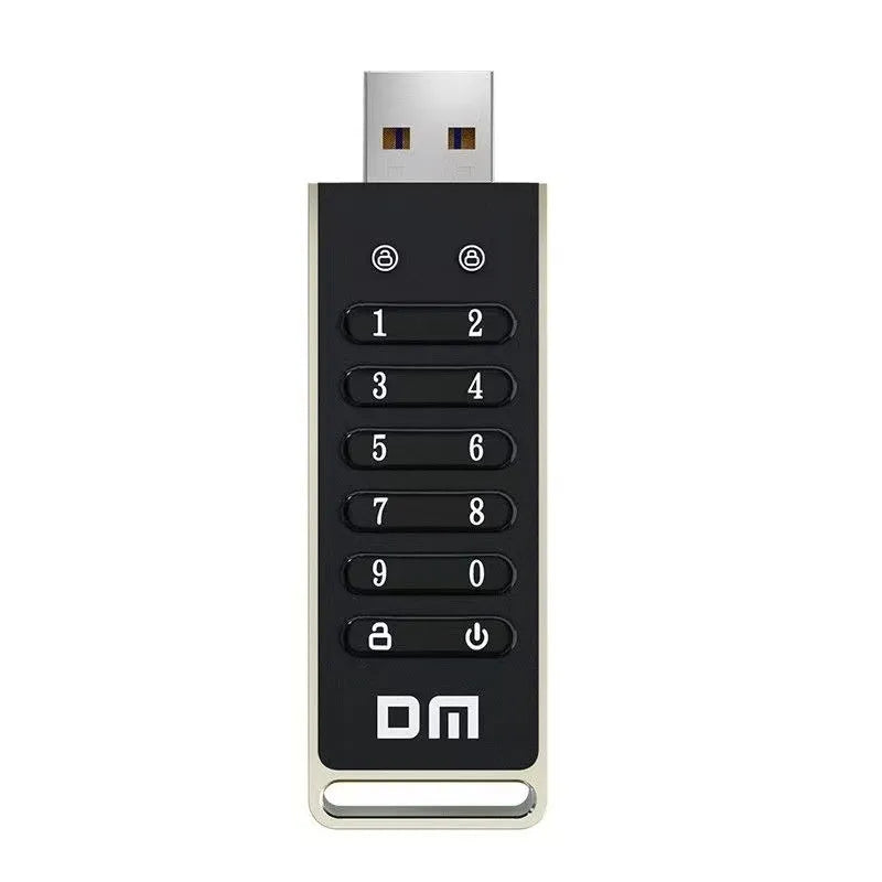 64GB fingerprint security USB flash drive with metal casing and digital encryption button