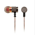 Black wired in-ear headphones with 3.5mm L-bend plug, silicone cable, and TPE earplugs.