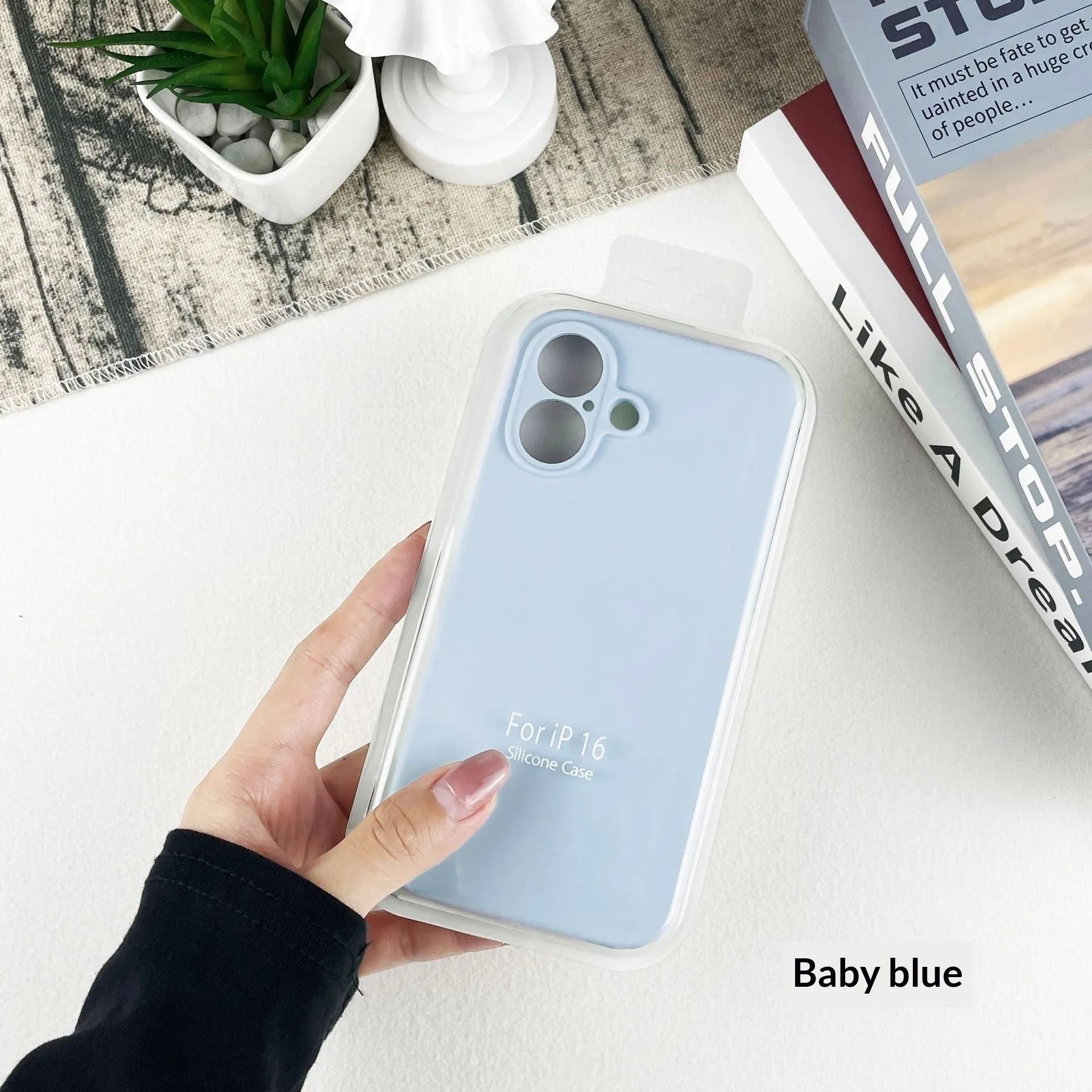 Solid colour liquid silicone phone case for Apple iPhone with anti-drop protection