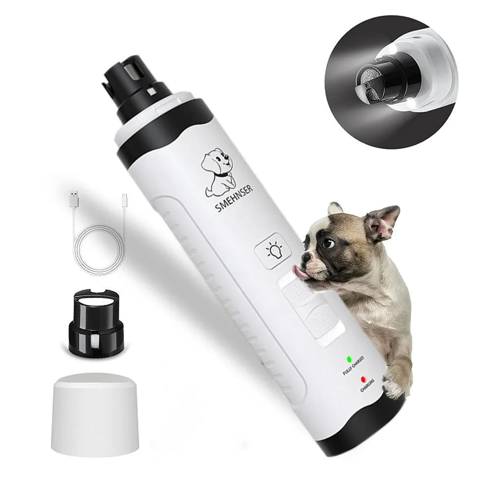 Pet automatic nail piercing device for dogs with LCD display and three speed settings