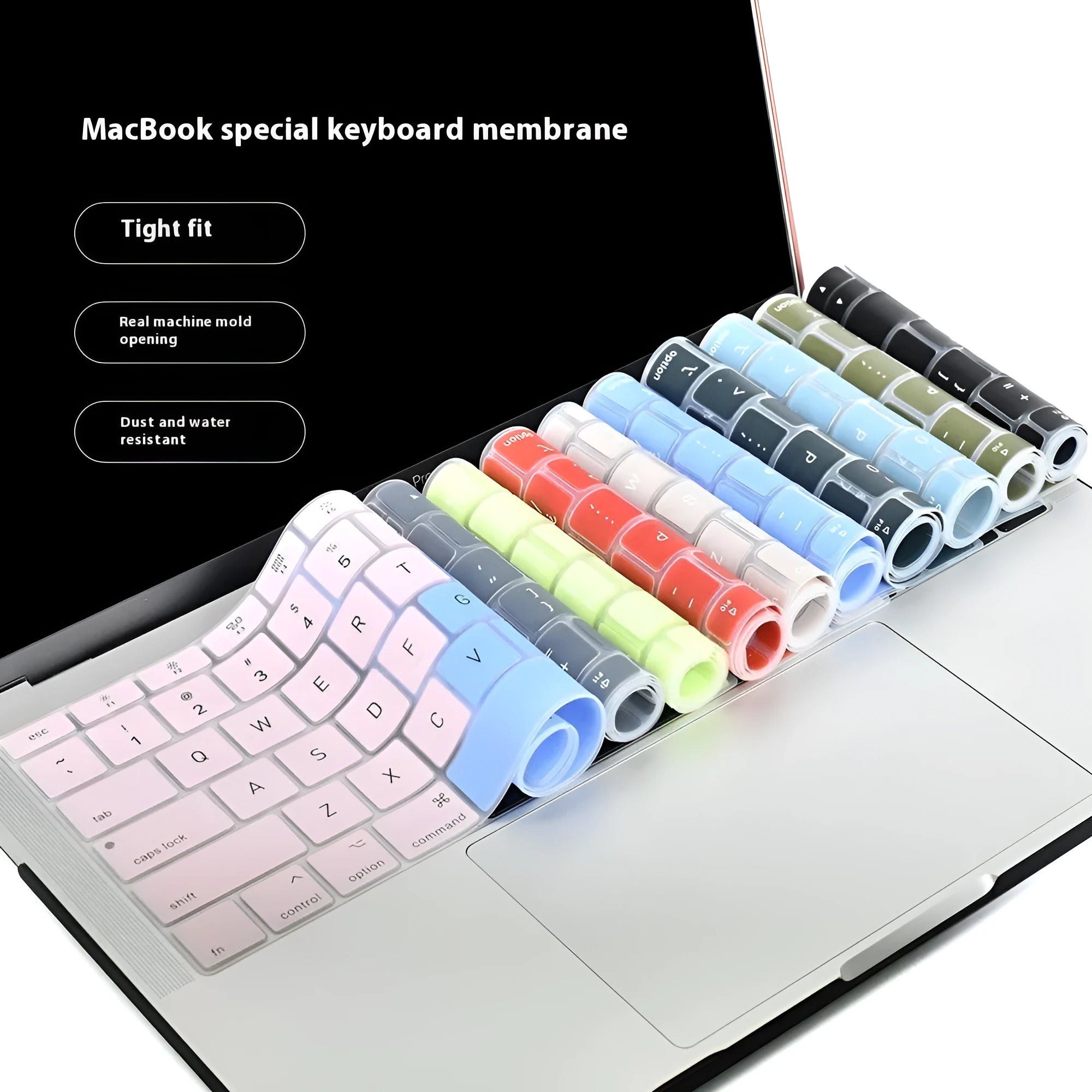 Silicone keyboard cover for MacBook Air11 in grey, with high-definition key legends