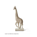 Wood colour European style giraffe statue ornament made of synthetic resin for shelf display.