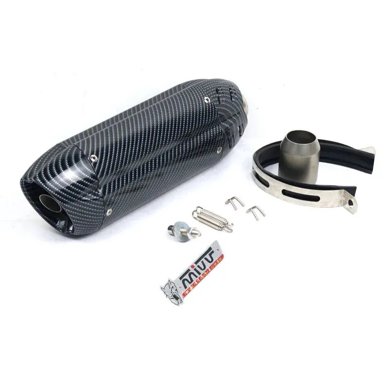 Stainless steel motorcycle exhaust pipe modification with modified hexagon design and 51mm interface