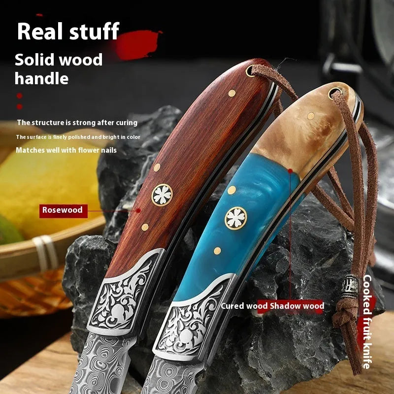 VG10 stainless steel folding pocket knife with dovetail locking mechanism in blue or red colour options