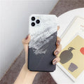 Marbled geometric pattern mobile phone back cover case with water paste design