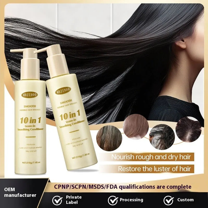 210g bottle of wash-free 10-in-1 hair conditioner for ladies with moisturising and anti-hair loss properties