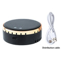 Solar-powered car air humidifier mounted on vehicle air conditioning outlet in black colour