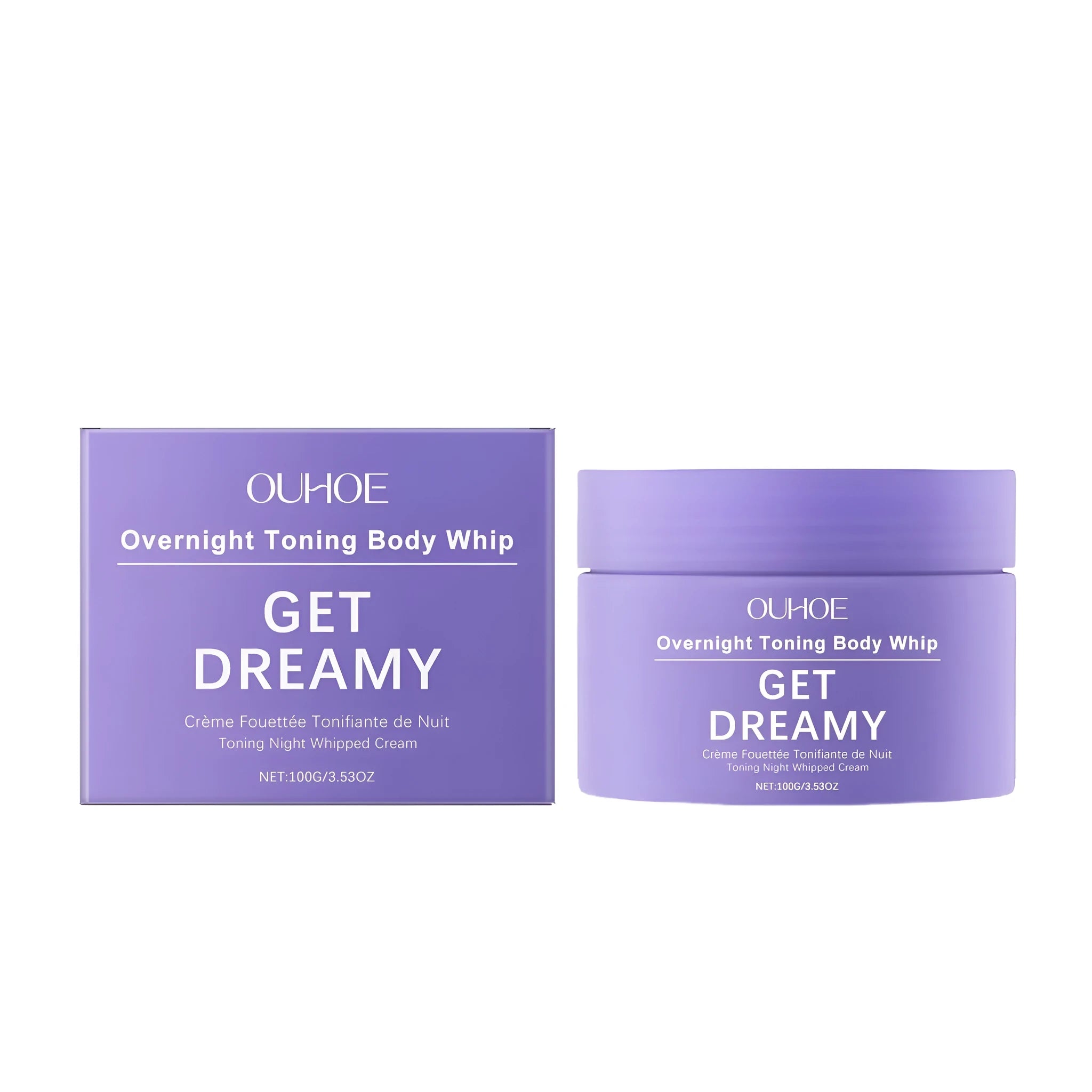 100g container of body shaping lifting and firming cream with drunken eggplant root extract.