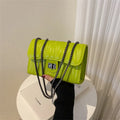 Retro textured diamond small handbag in a horizontal square shape, shown in one of eight colour options.