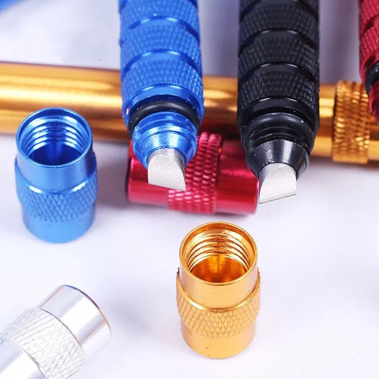 Pen-shaped aluminum alloy golf groove cleaner for iron clubs, 10.5cm long, available in white, yellow, red, blue, black