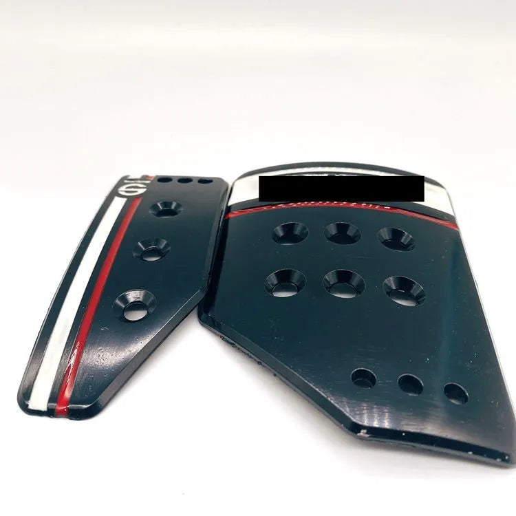 Aluminium alloy manual transmission car pedal set with brake accelerator clutch pedals in black or grey