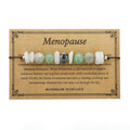 Handcrafted geometric stone bracelet with wax line beaded texture in colour 3906